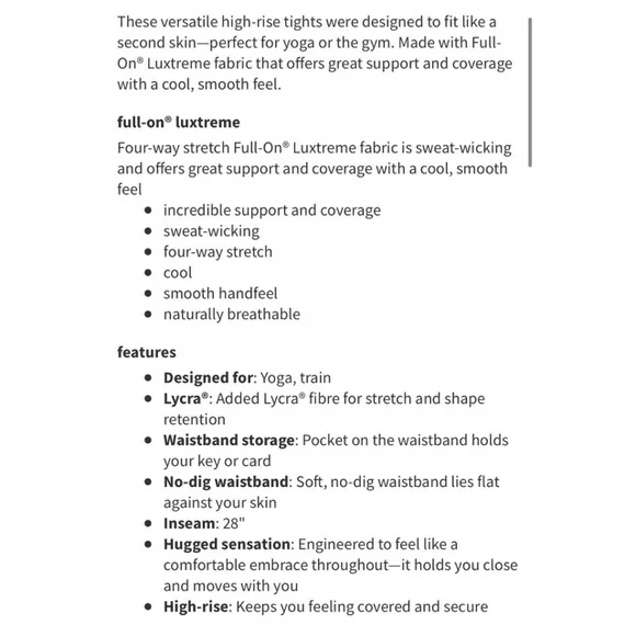 Lululemon Wunder Under Hi-Rise Tight 28” Bonfire - Picture 4 of 12